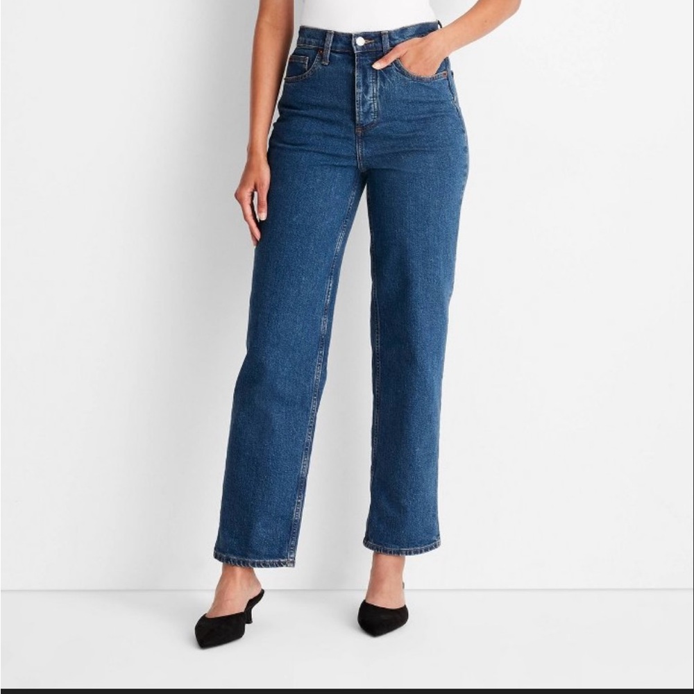 🌟EUC women’s universal thread, high rise straight jeans